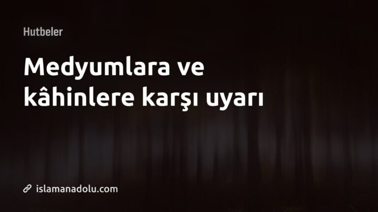 Medyumlara ve Kâhinlere karşı uyarı
